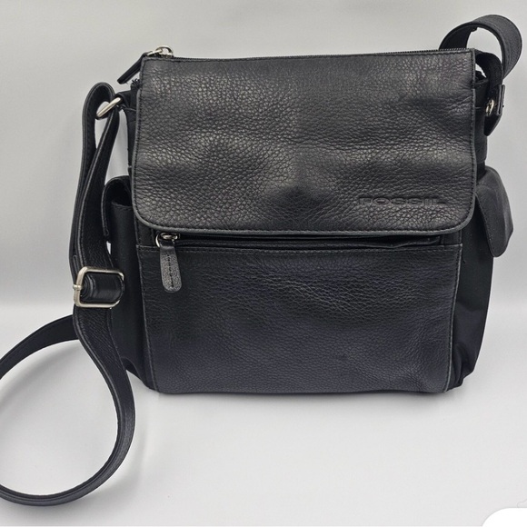 Fossil Black Leather and Nylon Messenger Bag - Picture 13 of 13